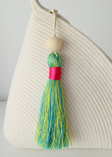 Load image into Gallery viewer, Tassels – Teal & Yellow (XL)