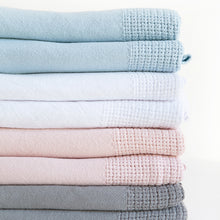 Load image into Gallery viewer, Mungo Organic Cotton Cellular Baby Blanket (White Weave)