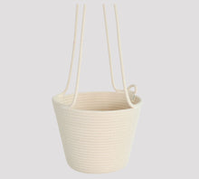 Load image into Gallery viewer, Mia Melange Hanging Planter Small – Ivory