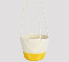 Load image into Gallery viewer, Mia Melange Hanging Planter Small – Yellow Block