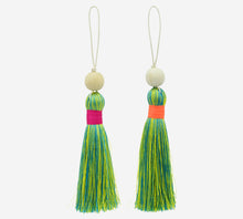 Load image into Gallery viewer, Tassels – Teal & Yellow (XL)