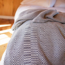 Load image into Gallery viewer, Mungo Bakuba Blanket/Throw (Charcoal)
