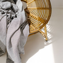 Load image into Gallery viewer, Mungo Bakuba Blanket/Throw (Charcoal)

