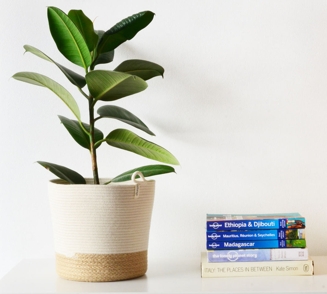 Mia Melange Planter Small – Jute Block