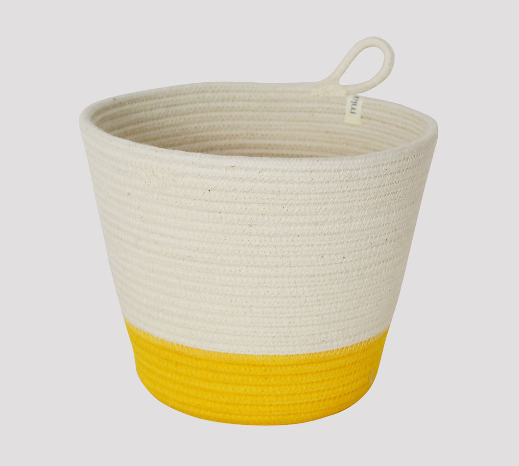 Mia Melange Planter Small – Yellow Block