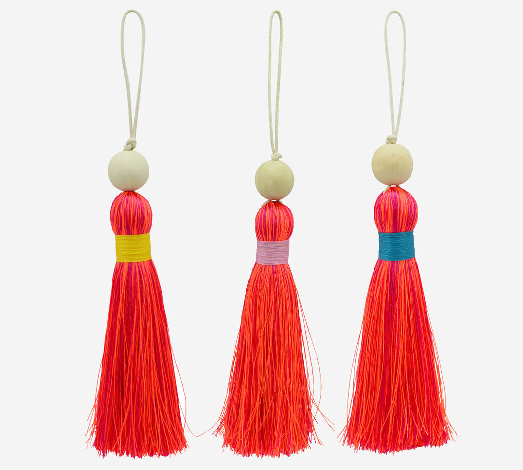 Tassels – Pink & Orange (XL)